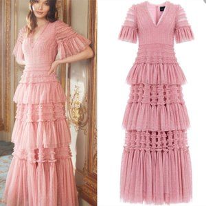 NEEDLE AND THREAD BRAND NEW PINK TULLE GOWN - SIZE 4